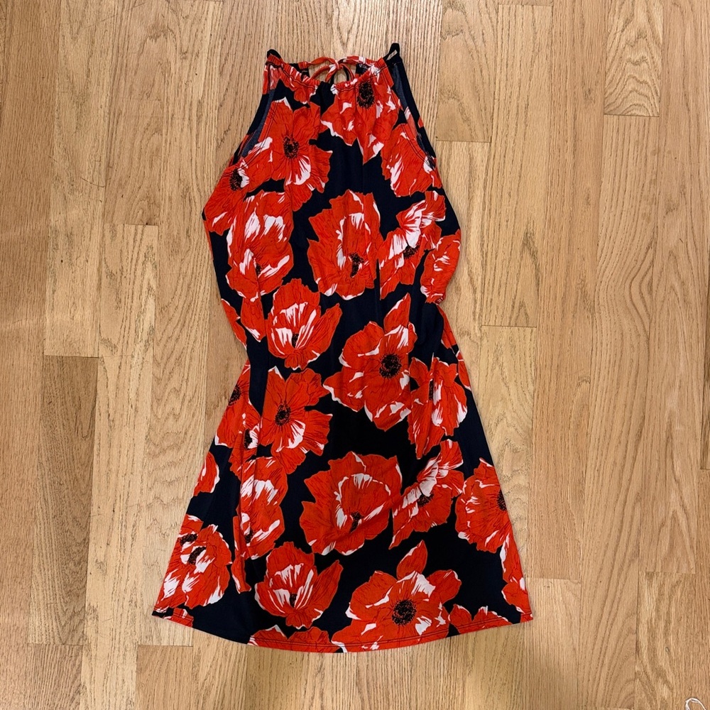 Trina Turk Floral Halter Neck Dress Small